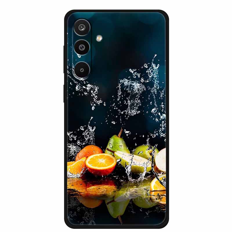 For Samsung Galaxy A36 5G Case Flowers Printed Silicone Phone Cases Cover for Samsung A26 5G TPU Shells A 26 36 Black TPU Coques