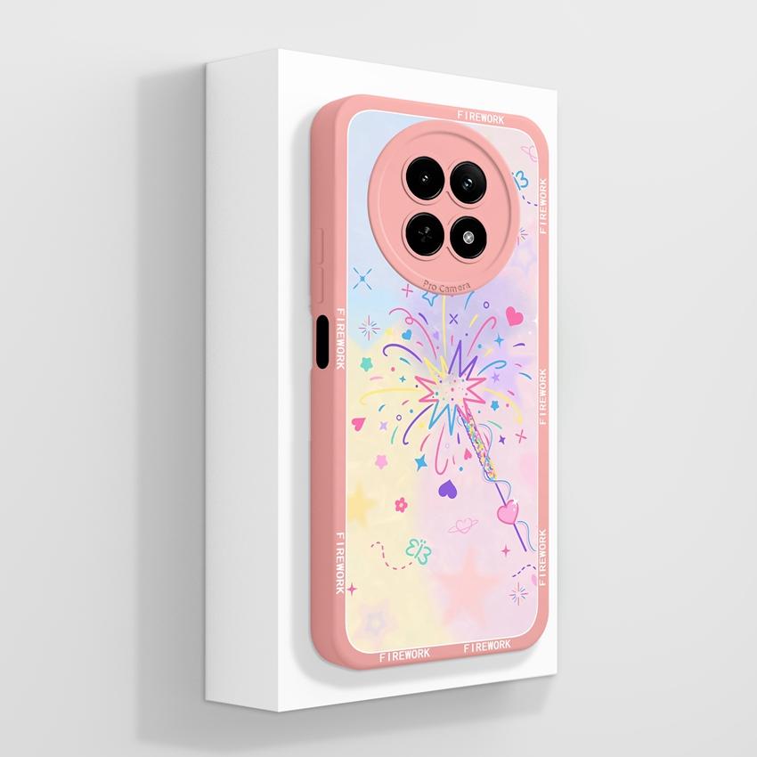 Case For Oppo Realme 12 13 14 P1 P2 Pro 14T 12X Phone Bags Cute Bear Paw Patterns Liquid Silicone Upgraded Dustproof Protective Shell For Oppo Housing