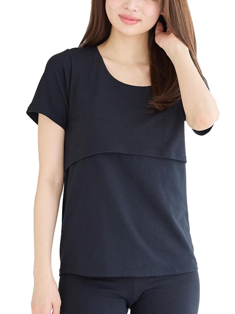 momRest MomRest Recovery Wear Maternity Nursing Clothes Recovery Support Thermal Short Sleeve Efe X ANGELIEBE Collaboration Photonics Made In Japan