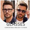 New Plate Glasses Frame Retro Square Men's Frame Luxury Brand Design Fashion Clunky Thick Wide Square Acetate Glasses Frame Men
