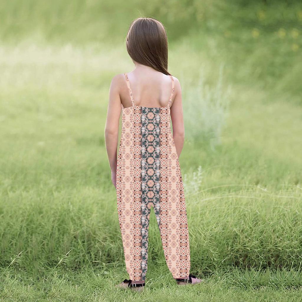 Toddler Kids Baby Girls Sleeveless Summer Romper Jumpsuit Playsuit Clothes