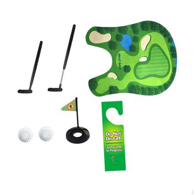 Golf-Badezimmer-Spielset, Mini-Putting-Matten-Set für Golfer
