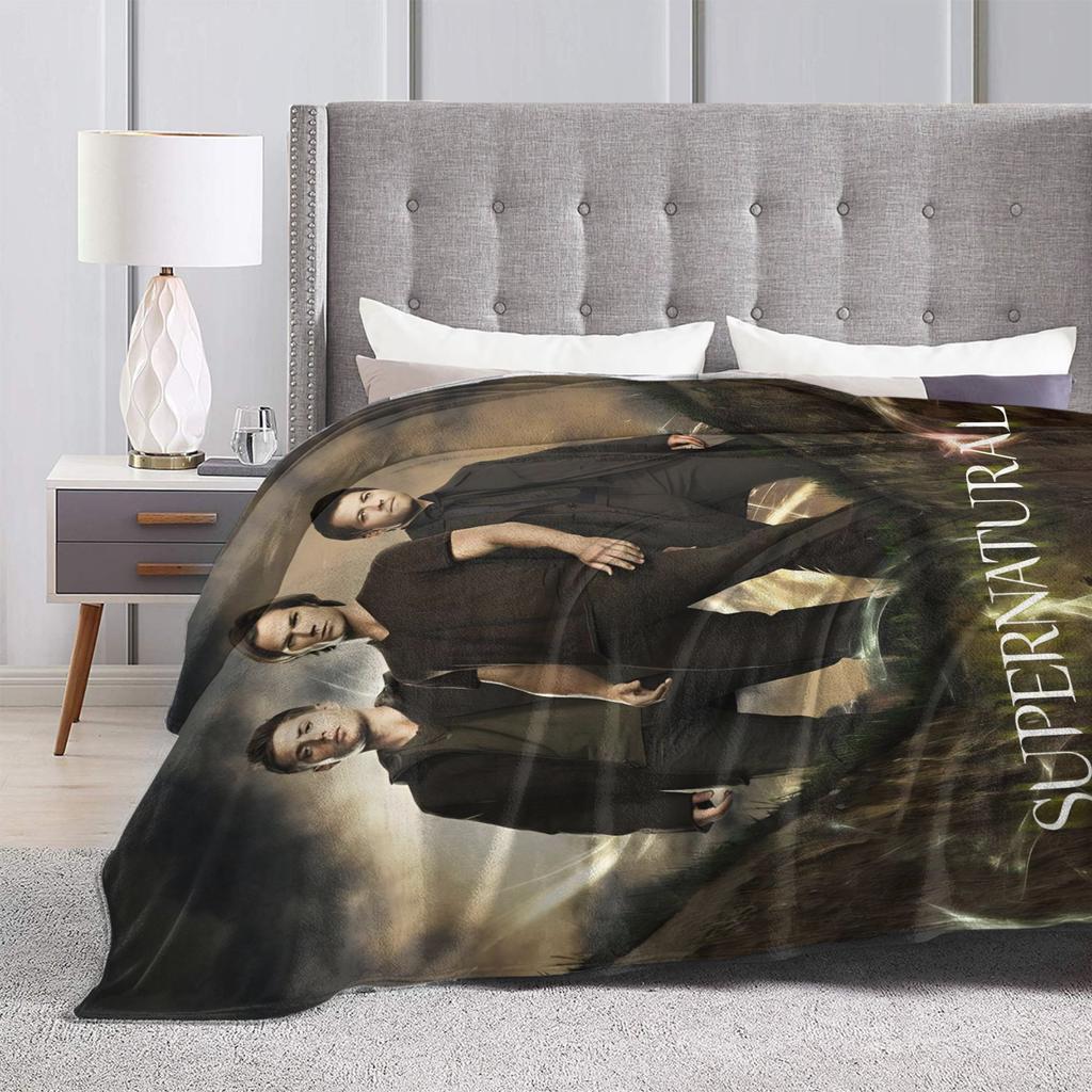 Supernatural TV Flannel Blanket  Super Warm Throw Blanket for Home Decor Picnic Fluffy Bedspread Sofa Bed Cover