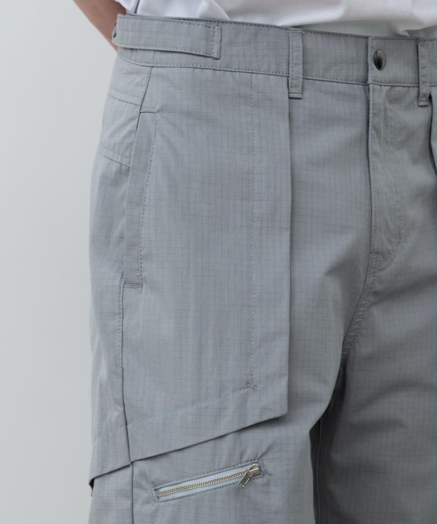MINAV Cotton Rib Multi Cargo Pants [Ash Gray]