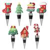 Pvc Christmas Series Snowman Shape Wine Stopper Fresh Keeping For Wine Champagne Bar Party Decoration Accessories