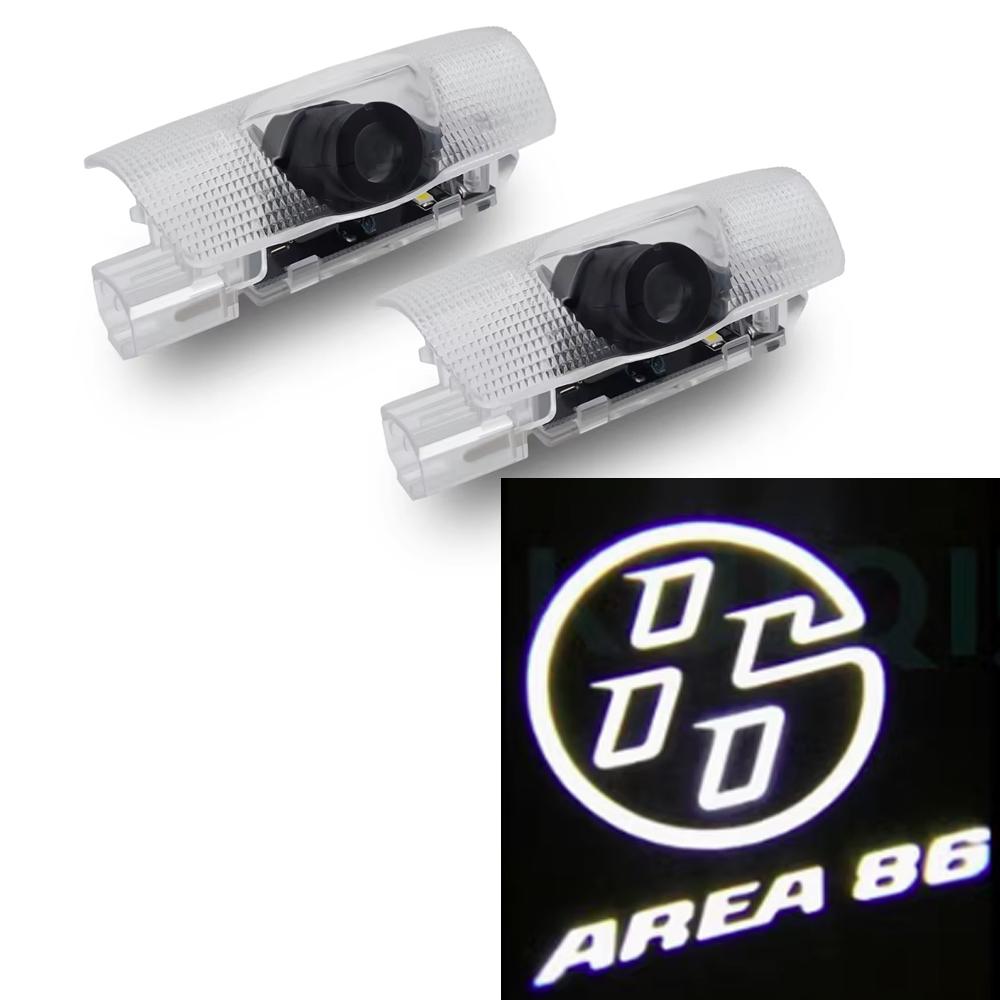

Белый логотип AREA 86 Подсветка двери 2 шт. AE86 Подсветка тени Подсветка двери вежливости Для Toyota FT86 AE86 GT86 GR Toyota Проекторы Лампа