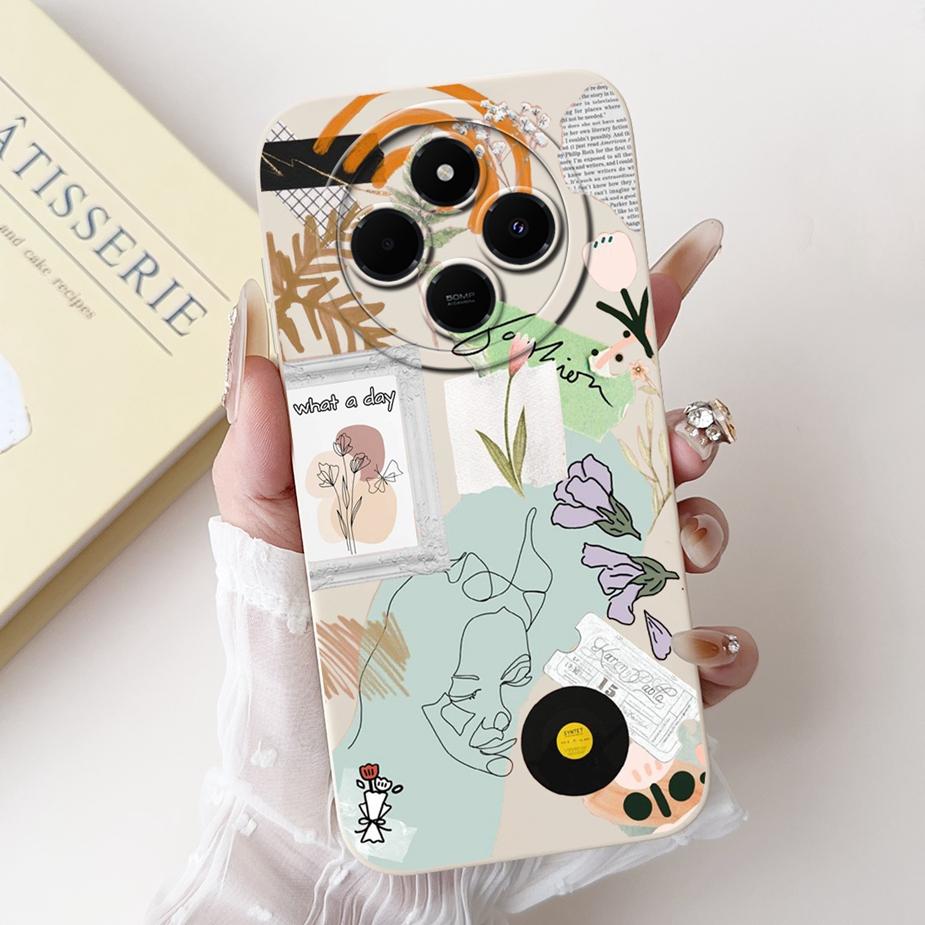 Für Xiaomi Poco C75 Hülle Stilvolle Kunstbemalte Abdeckung Weiche Silikon Stoßfeste Handyhülle Für Xiaomi Poco C75 PocoC75 Fundas Bumper
