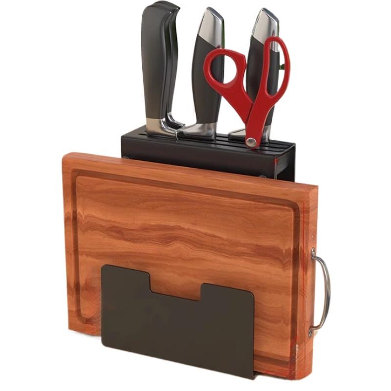 Küchenschneidebrett und Messerhalter