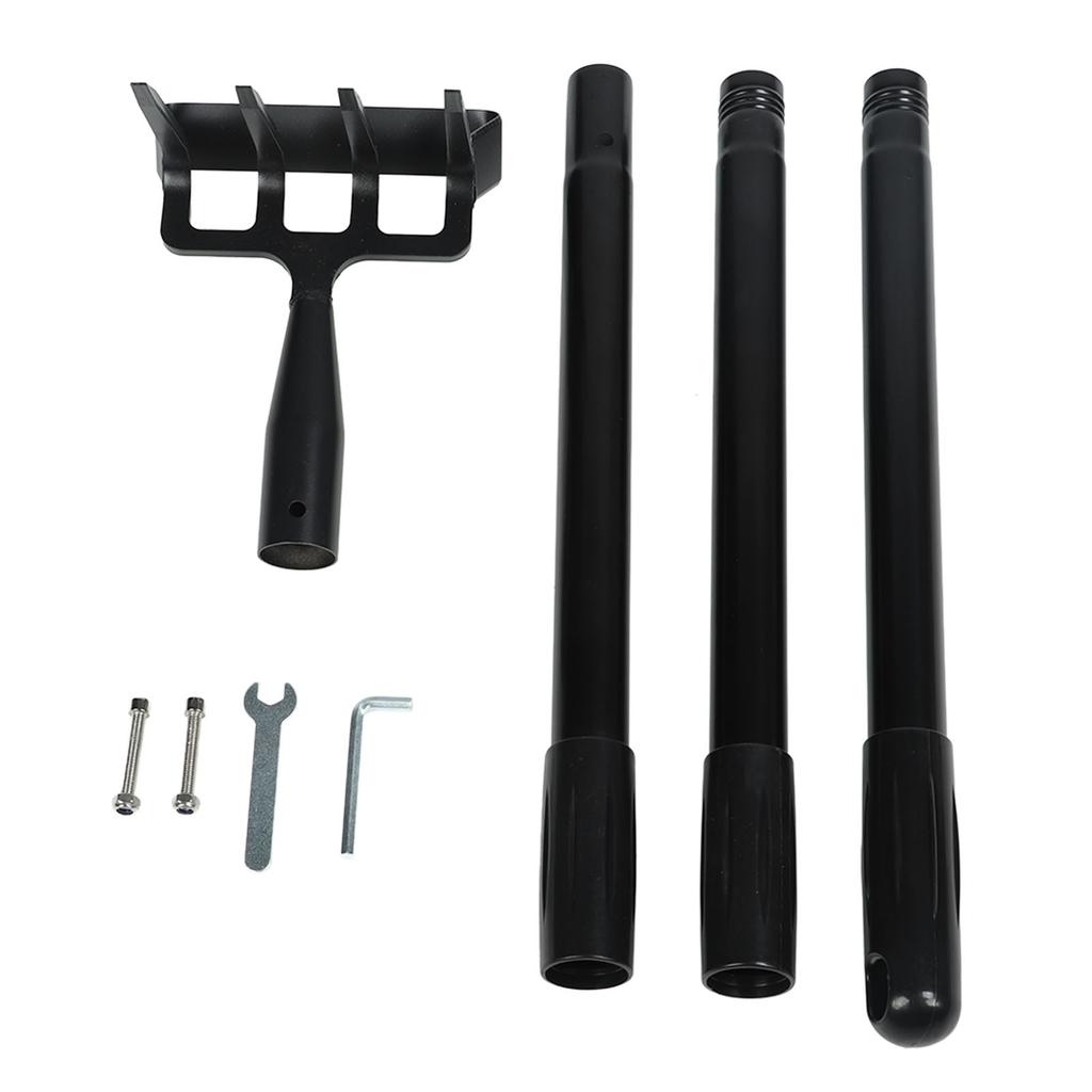 Weeding Rake Adjustable Length Stainless Steel Ergonomic Handle Hand Rake Garden Tool for