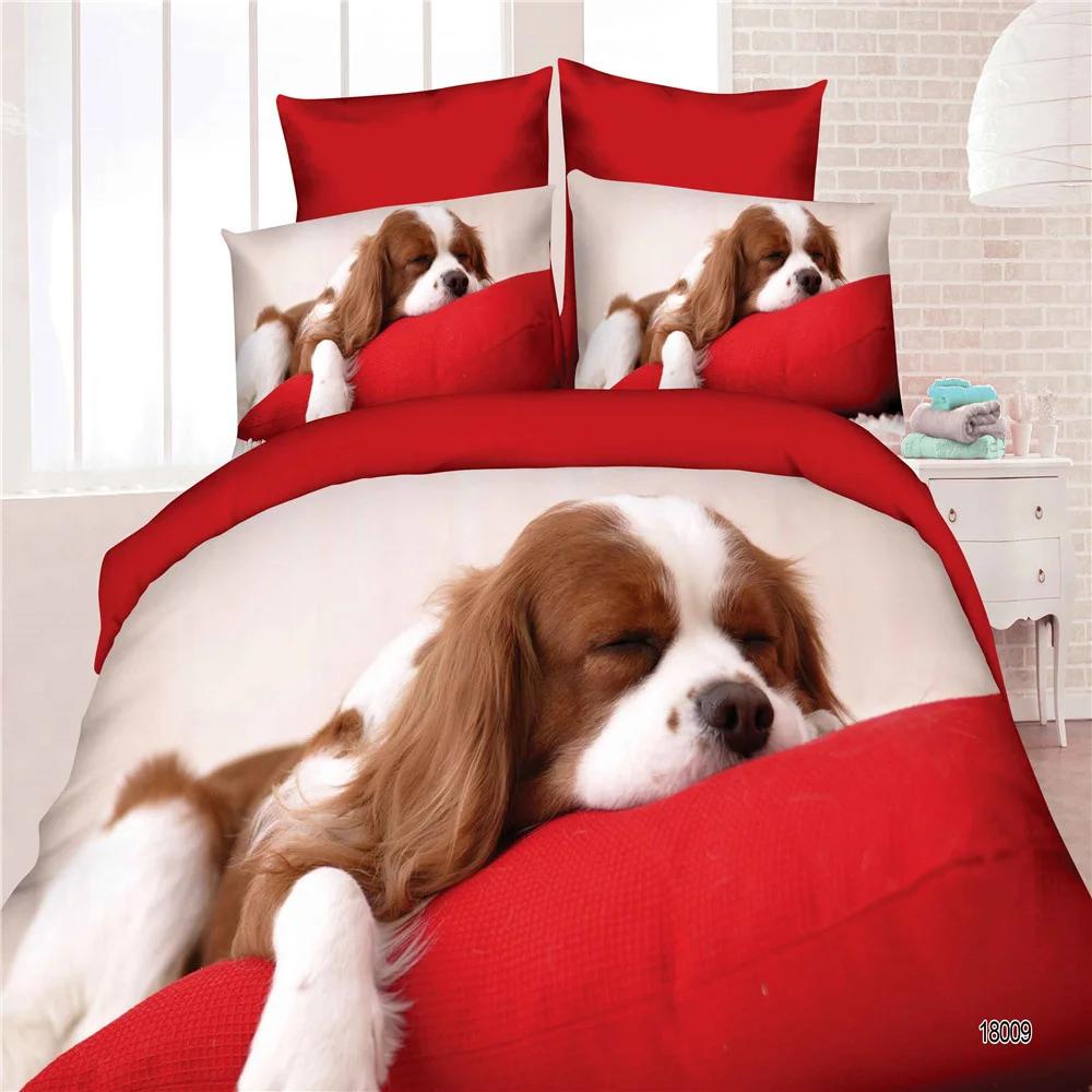 Comforter Red Love Cartoon Dog Dachshunds Animals Theme For Dog Lovers Gifts Bedroom Decorations For Children Teens Women Men