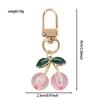 Fresh Red Cherry Keychain Lovely Student Bag Pendant Girlish Heart Charm Couple Family Keychain Pendant