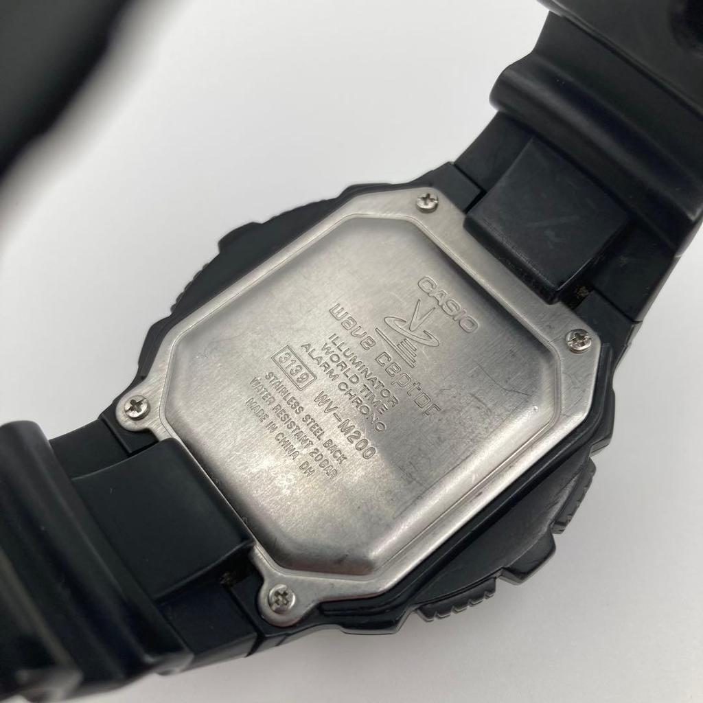Used CASIO WAVE CEPTOR Radio Controlled Watch Working 00s