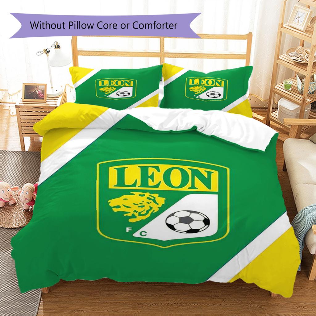 Club Leon Pattern Bedding Set Quilt Cover Pillowcase Home Decor Gift (1 * duvet cover + 2 * pillowcase, without core)