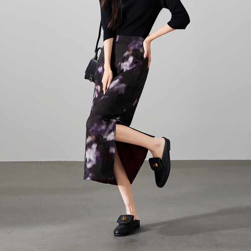 SOFSIL Retro Gradient Print High-Waist Skirt XXL