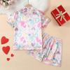 1-8 Years Kids Summer Pajama Set Short Sleeve Shirt and Shorts Loungewear