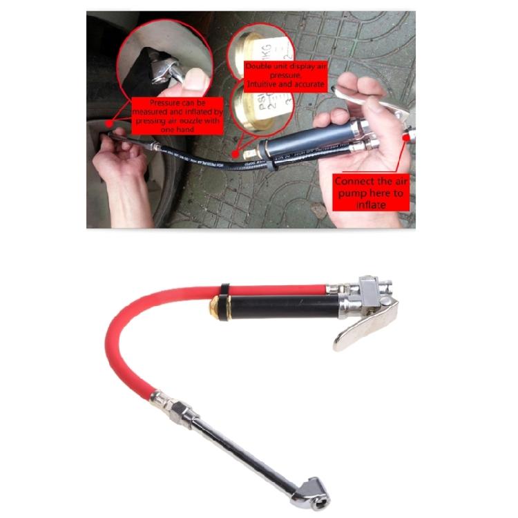 Heavy Duty 10-120 PSI Bayonet Style Inflator Gauge Universal for Car Truck