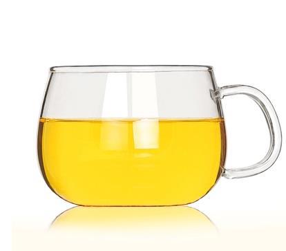 Taza de té de vidrio para el hogar para estufa oficina resistente al calor alta temperatura a prueba de explosiones infusor de té taza de leche flor rosa taza de té