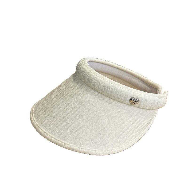 High quality fashion pleated empty top hat sunscreen sunshade eaves casual versatile line UV protection sun hat trend