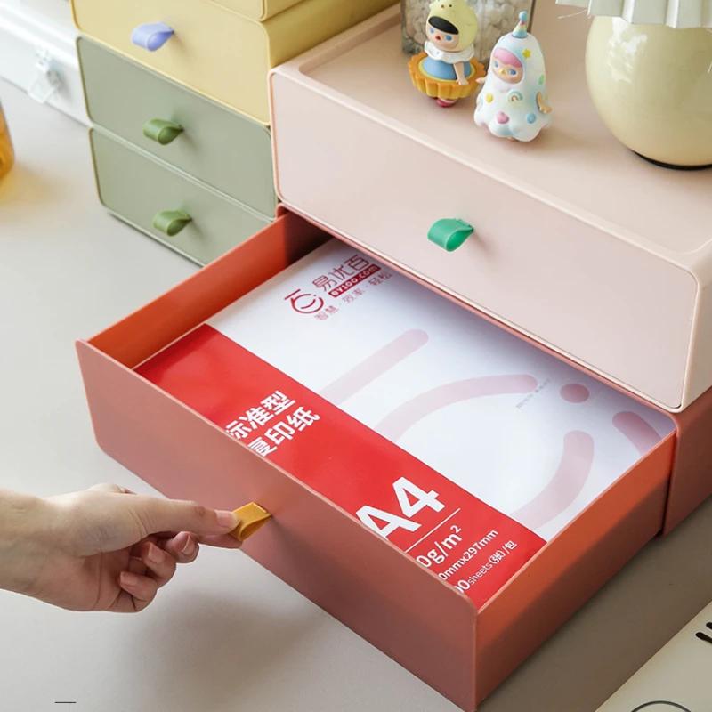 Luxury Document Desk Organizer Layers Drawer File Tray Makeup Stationery Organizer Stationery Cute Office Desk Accessories