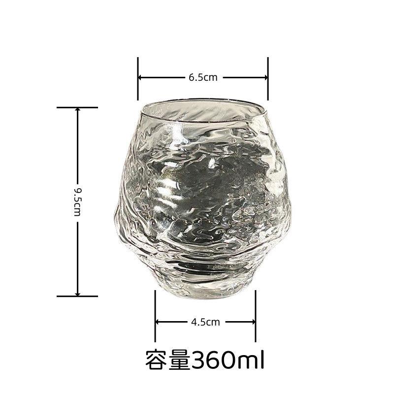 

Creative and Niche Glacier Glass Cups Artistic Simple Japanese High-end Water Wine Cups Household Drinking Utensil Accessories 360ML