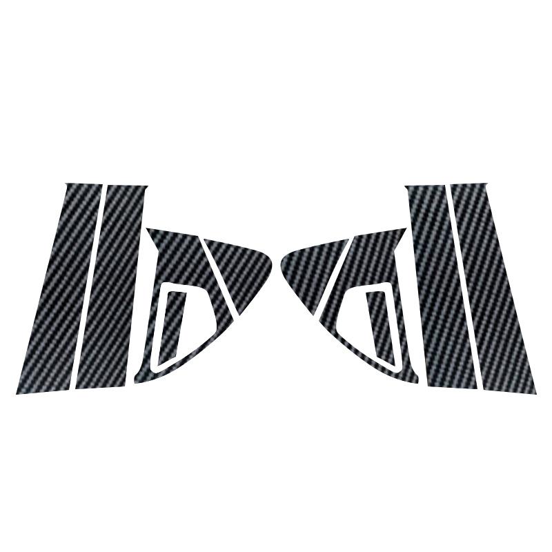 

10 шт. карбоновых стоек с зеркальным эффектом для двери автомобиля, средней колонки, окна, центральная накладка на стойку BC, подходит для Nissan Juke 2011-2017