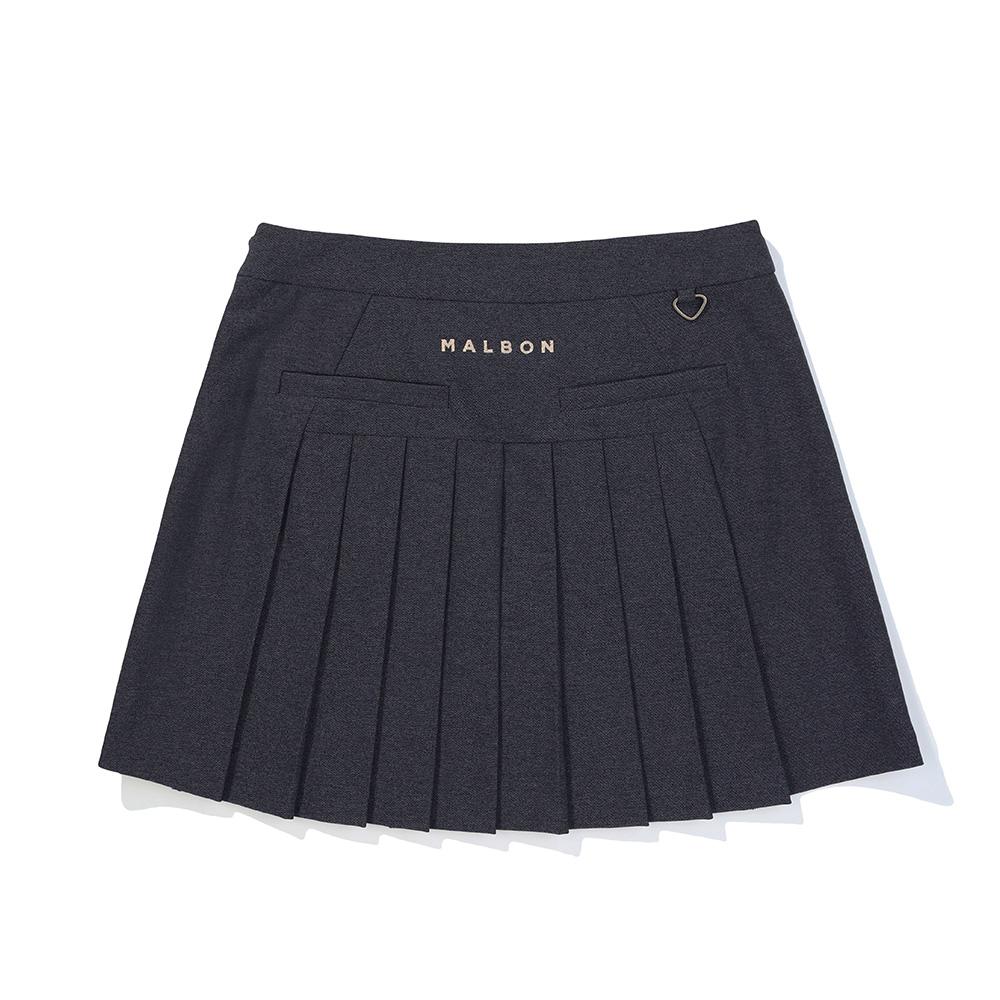 MALBON GOLF Women'S Casual Pleated Skirt Denim (Woman)