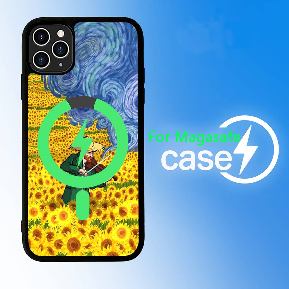 Art Vincent Van Gogh For Magsafe Magnetic Phone Case for iPhone 17 16 15 14 13 12 11 Plus Pro Max PC+TPU Cover