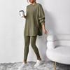 Fashion Casual Knitted Suits Long Pants Suits Women's T Shirts Sports Suits Fashion Elegant Casual Solid Two Piece Set Outfits