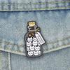 Happiness Potion Enamel Pins Motivational Cats Bottle Brooches Witchy Lapel Badge Magic Jewelry Accessory Gifts For Friends