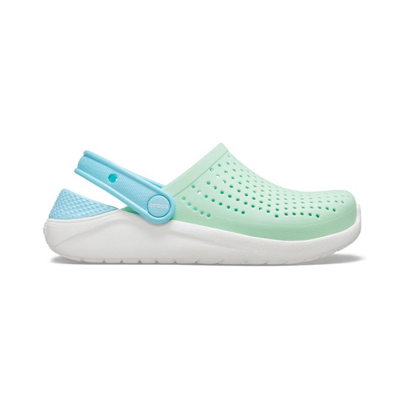 Crocs LiteRide Simple Casual Hole Sandals Green and Blue Kids' Model