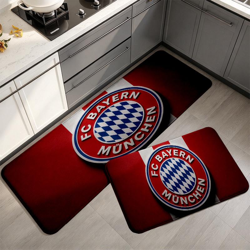 Bayern Munich2 Flannel Kitchen Mat Christmas Soft Area Rug Non Slip Floor Carpet Home Decoration