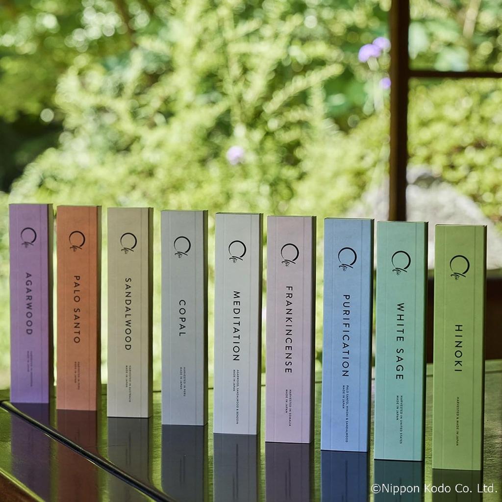 Nippon Kodo CHIE Palo Santo Incense Sticks 30 Pieces with Ceramic Stand