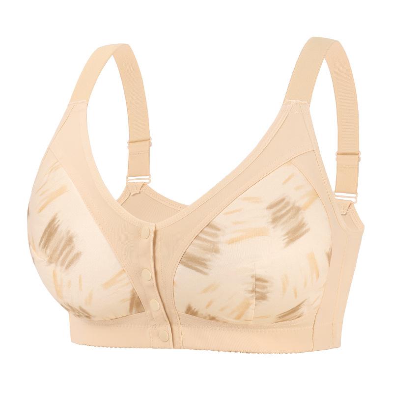 New Super Large Size Bra, Popular In Europe and America, Large Cup Front Buckle, Fashionable and Fashionable Printed Large Size Underwear