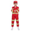Kids Fireman Costume Set Girls Boys Firefighter Cosplay Fancy Dress Up Thick Jacket Coat With Pants Hat Set