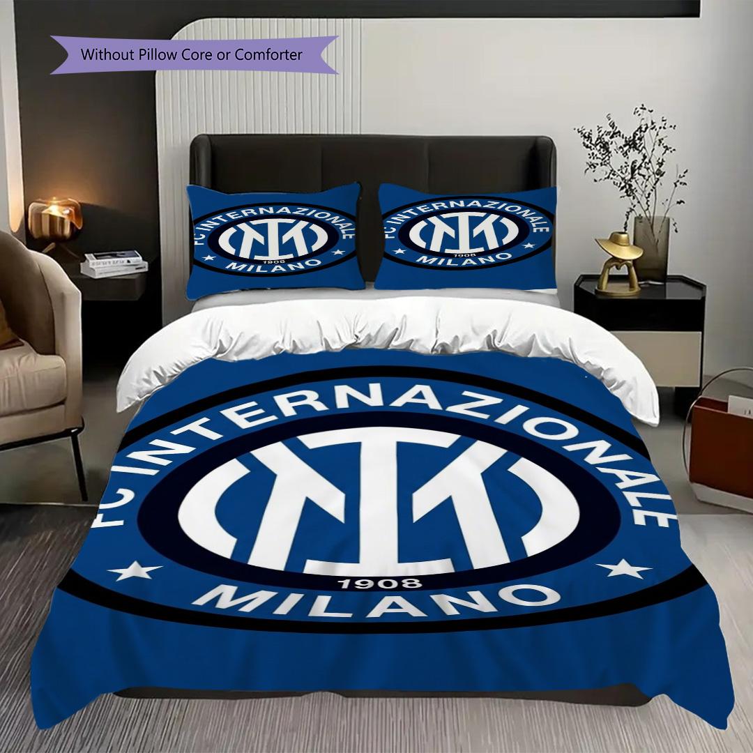 Inter Milan Emblem Vibrant Background Three-piece