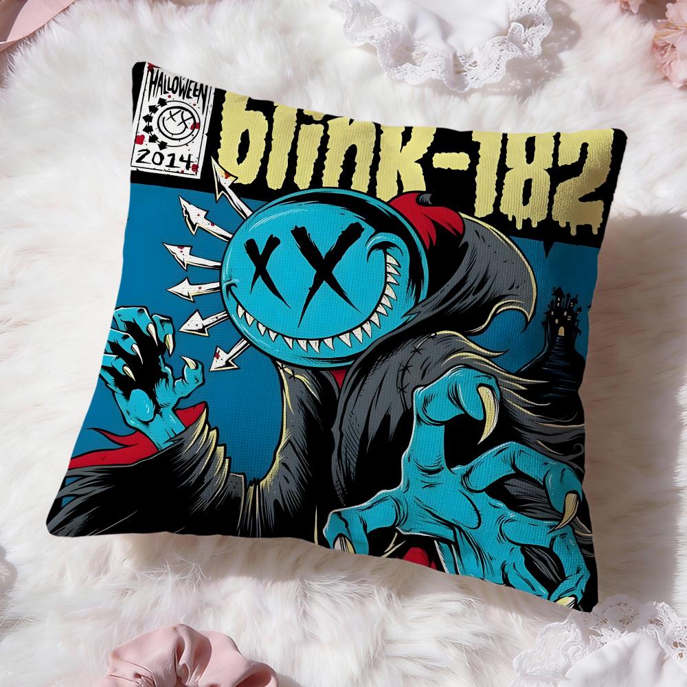 b-Blink-182 band Cushion Cover Premium Comfort Reversible Pillow Cove -Two in One Design for Any Room & Car Interior