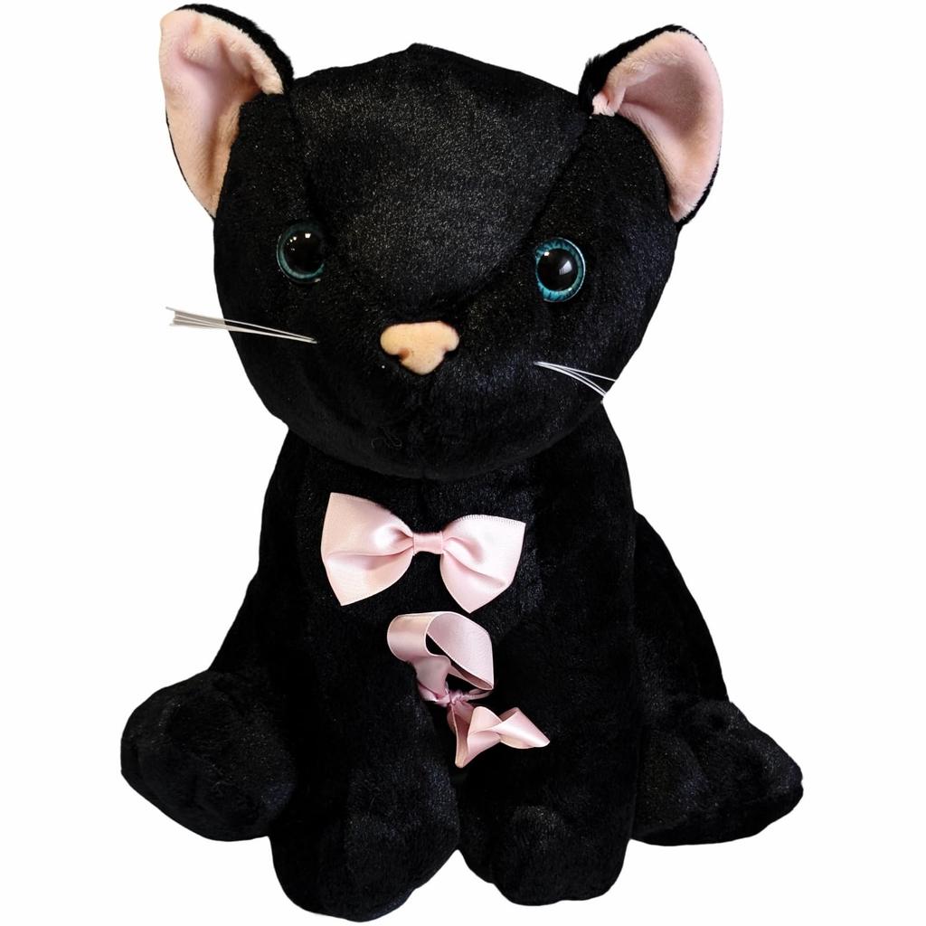 Plush Warm and Fluffy Black Kuroneko Perfect As a Gift or 761614 Q-FLA Toy, Kitten, Cat, Animal, Celebration,