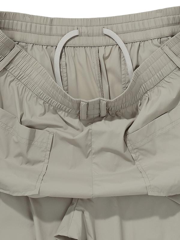 BBC EARTH Double Stitch Parachute Pants_Beige