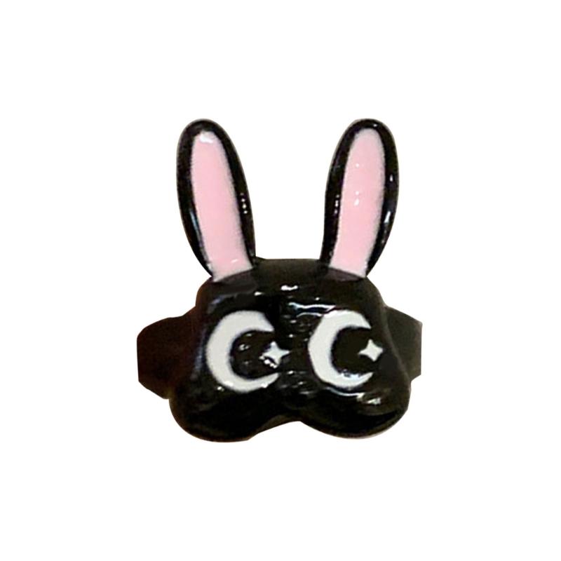 Cute Cartoon Animal Open Ring Simple Adjustable Finger Ring Funny Knuckle Rings Jewelry Unique Ring Gift for Girls