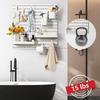 A03F-Wall-Mounted Multi-Functional Kitchen Storage Rack-No-Drill Plastic Design For Spices And Utensils Holder