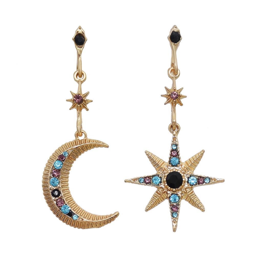Wish Earrings Fashion Exaggeration Sun Moon Earrings Alloy Earrings Earrings