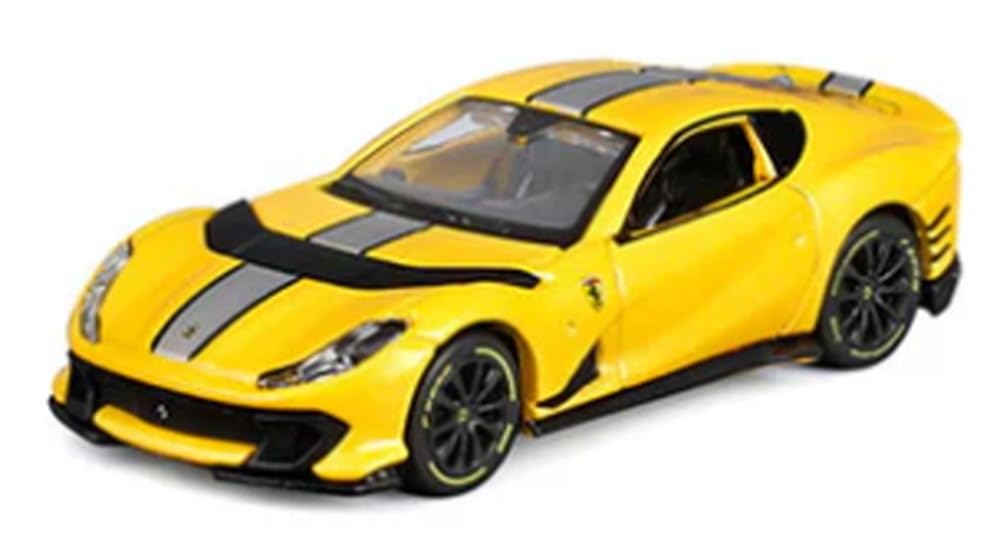 

Kyosho Maisto Scale SI Ferrari 812 Competizione Metallic Yellow Finished Model MS15709YG 1/64