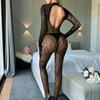 Stockings Sexy Lingerie Suit See Through Bodysuit Women Mesh Clothing Female Jumpsuit Transparent Elastic Fishnet Lace Pajamas
