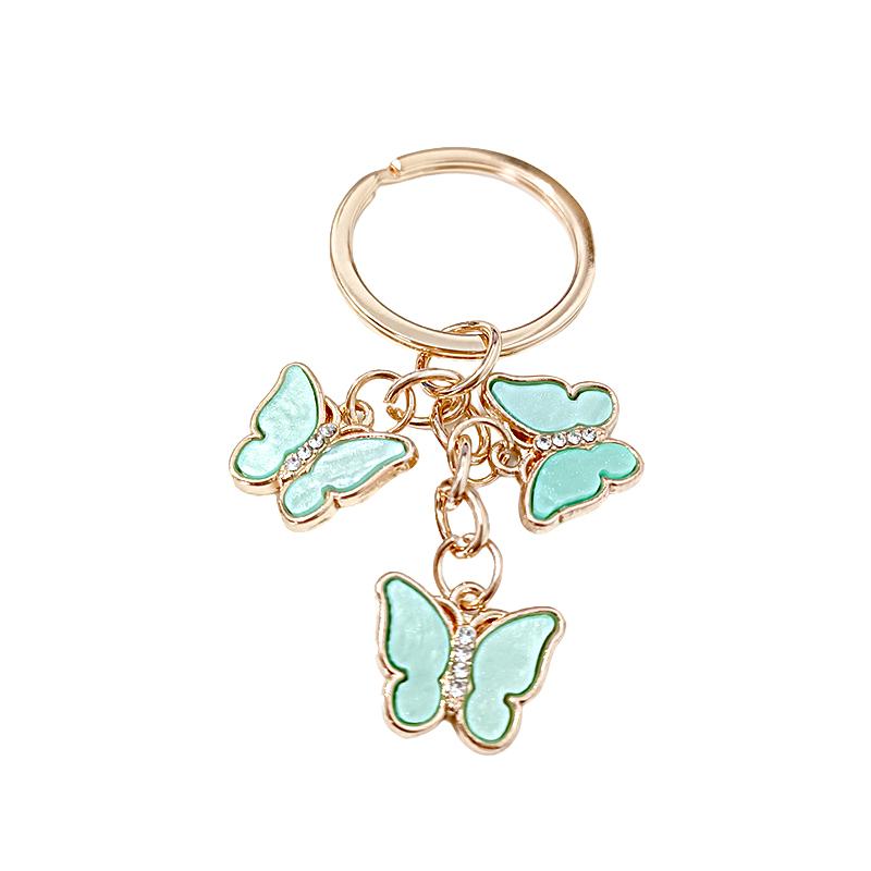1Pc Alloy Keychain Women'S Gifts Keychains Earbud Sleeve Accessories Butterfly Keychain Bags Charms Backpacks Multi-Color
