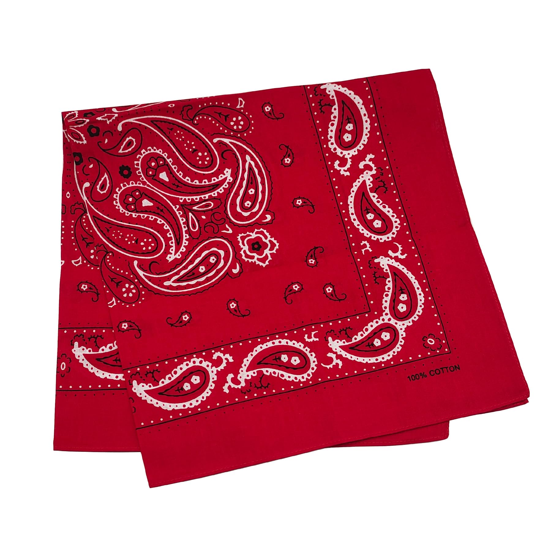 

Trifong Bandana Red 100% Cotton Adult Men Paisley Pattern Cotton Handkerchief Large Bandana Unisex 55cm x 55cm красный