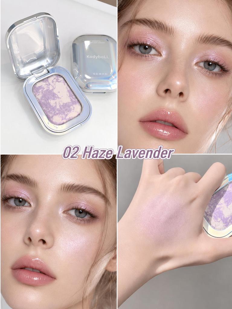 Polvere colorata ad alta brillantezza, illuminante, perlescente, scintillante, facile da applicare, non volatile, effetto 'water-light', crema tridimensionale ad alta brillantezza
