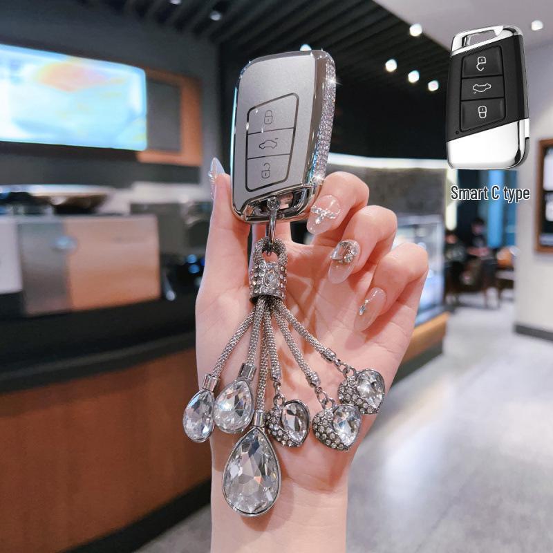 Volkswagen Key Case: Compatible with Lavida, Sagitar, Passat, Magotan, Tan Yue, Golf, Bora. Protective Shell with Buckle Bag.