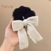 Bow Hair Rope Knit Bow Plush Hair Tie Elastic Hair Band Scrunchies Girls Ponytail Holder Hair Rope for Thick Thin Hair Accessories