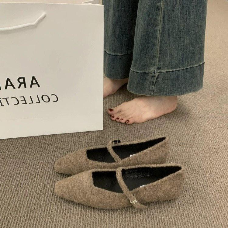 

Fashion Women Flats Spring 2025 New Large Size Flat Loafers Shoes Women Square Head Breathable Fashion Shoes for Women 35 абрикосовый