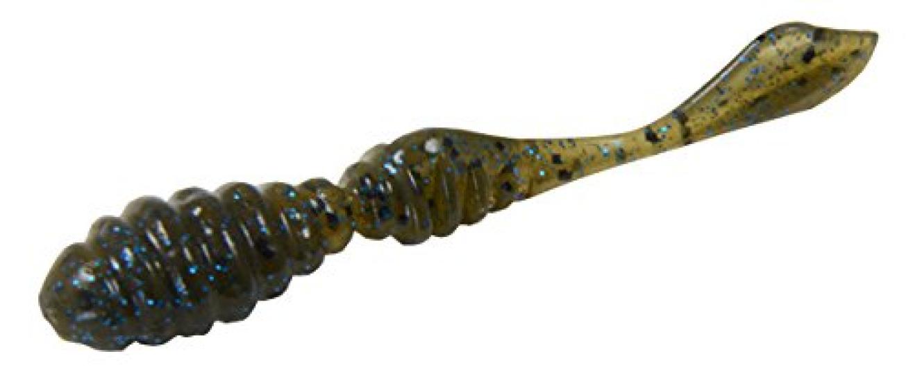 DSTYLE D1 Worm Flake Pepper 2.2-inch (Green Pumpkin/Blue & Lure)